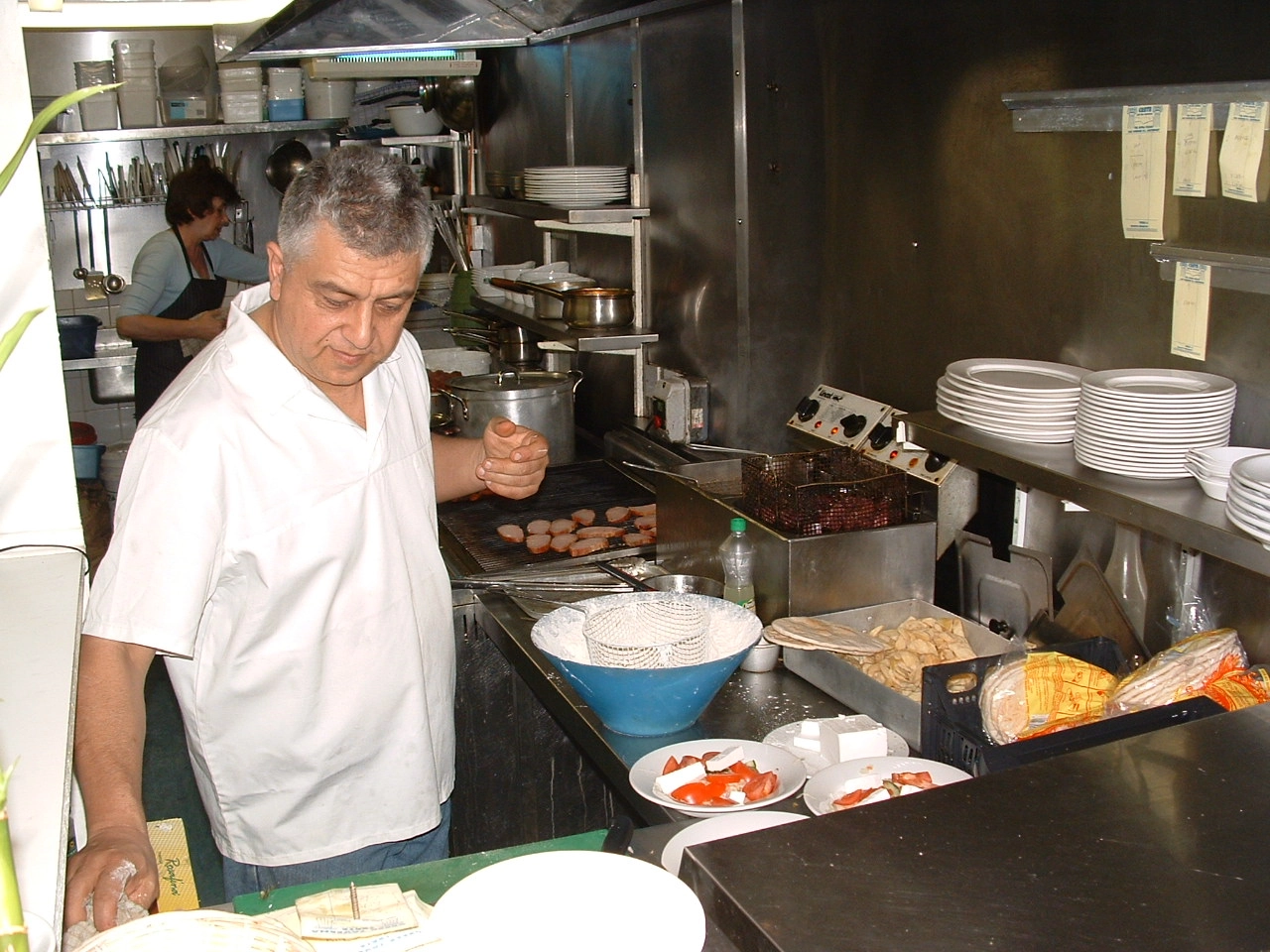 Our owner and head chef at work in the kitchen